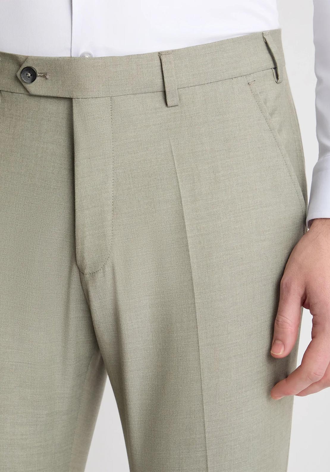Remus Uomo Marine Slim Leg Trousers, Light Green
