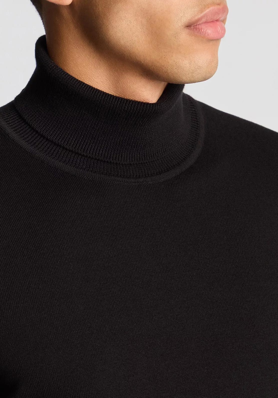Remus Uomo Roll Neck Sweater, Black