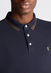 Remus Uomo Slim Fit Contrast Trim Polo Shirt, Navy