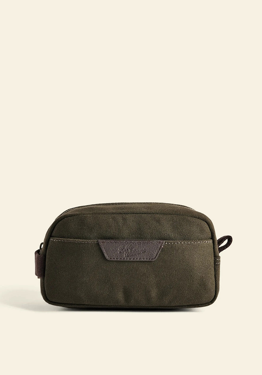 R.M Williams Barrenjoey Toiletry Bag, Dark Khaki Green