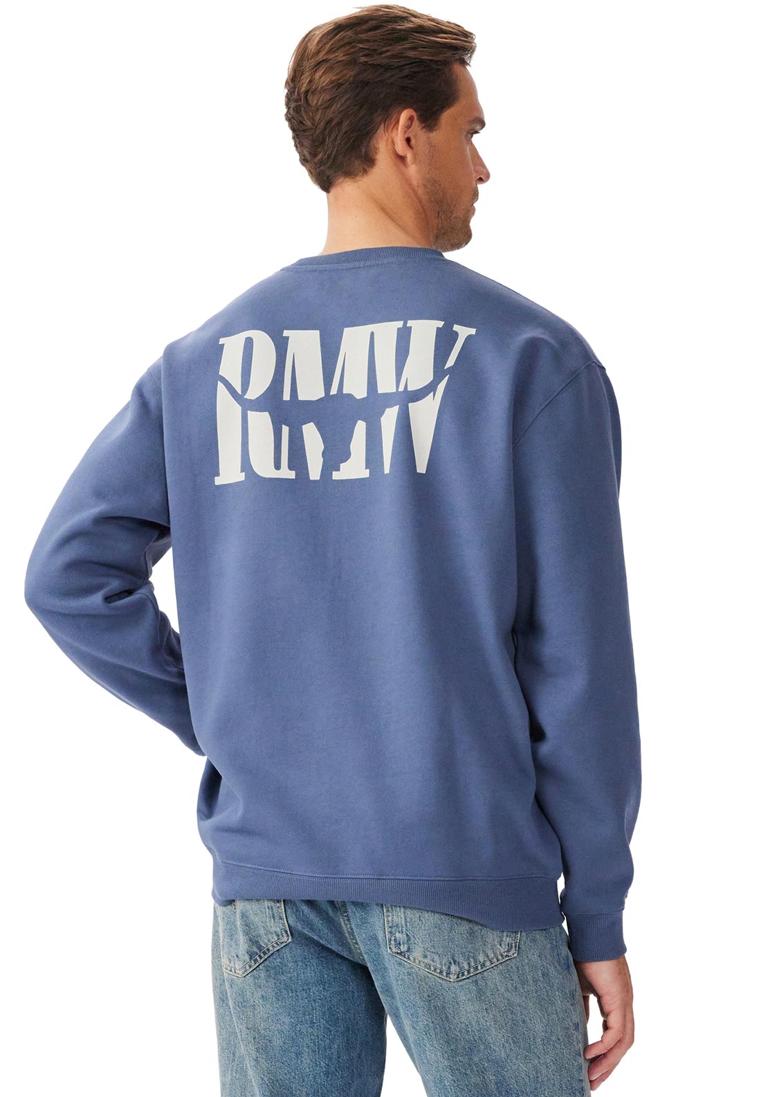 R.M WILLIAMS Branded Crew Neck Sweatshirt, Blue