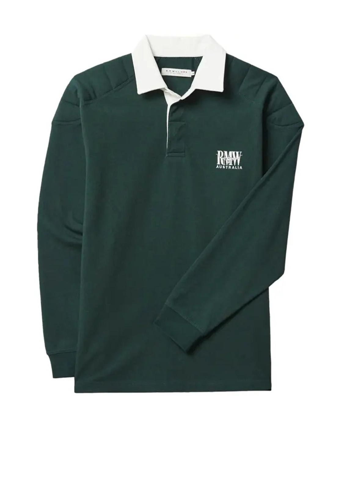 R.M WILLIAMS Classic RMW Rugby Shirt, Pine Green