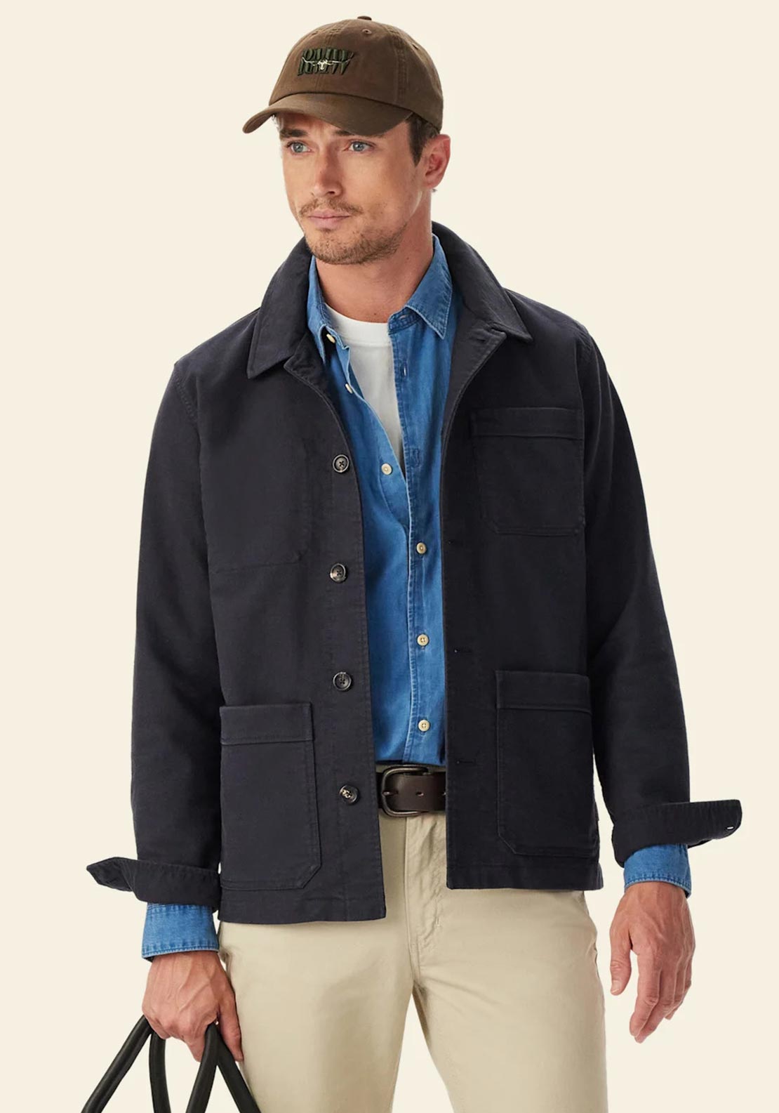 R.M WILLIAMS Hedley Moleskin Jacket, Navy - McElhinneys