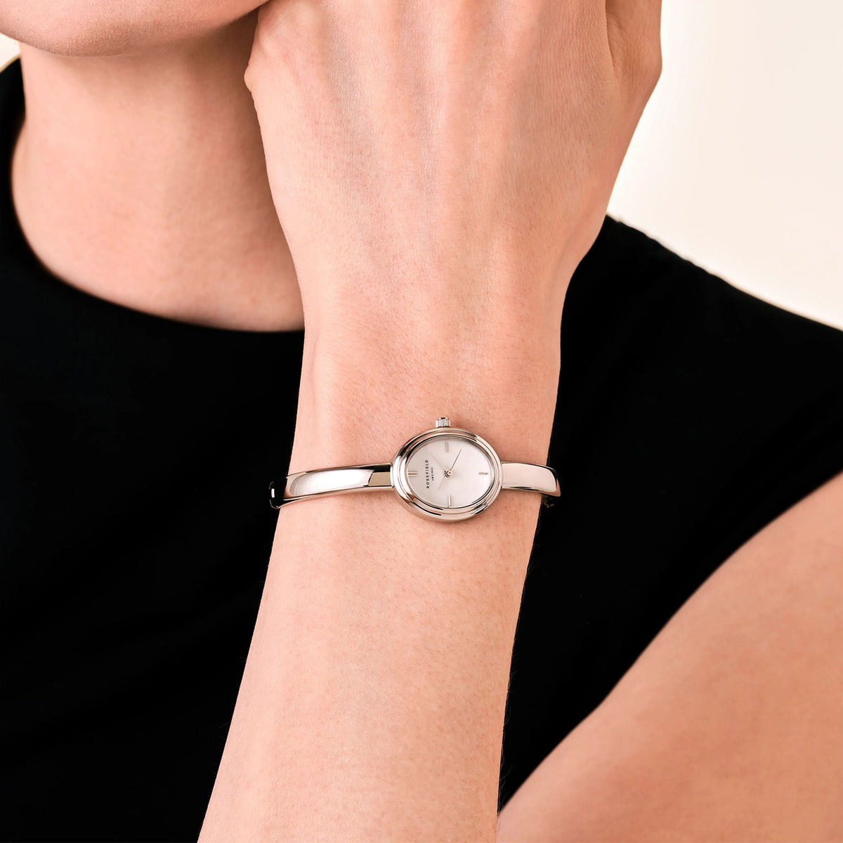Rosefield Bangle S Watch, Silver