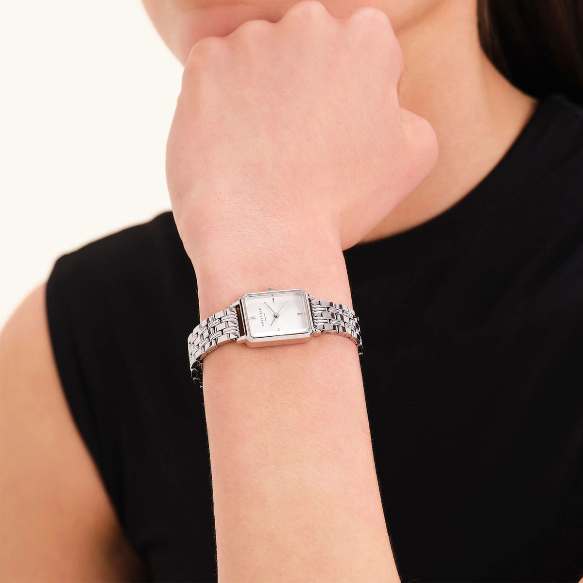 Rosefield Octagon XS Watch, Silver