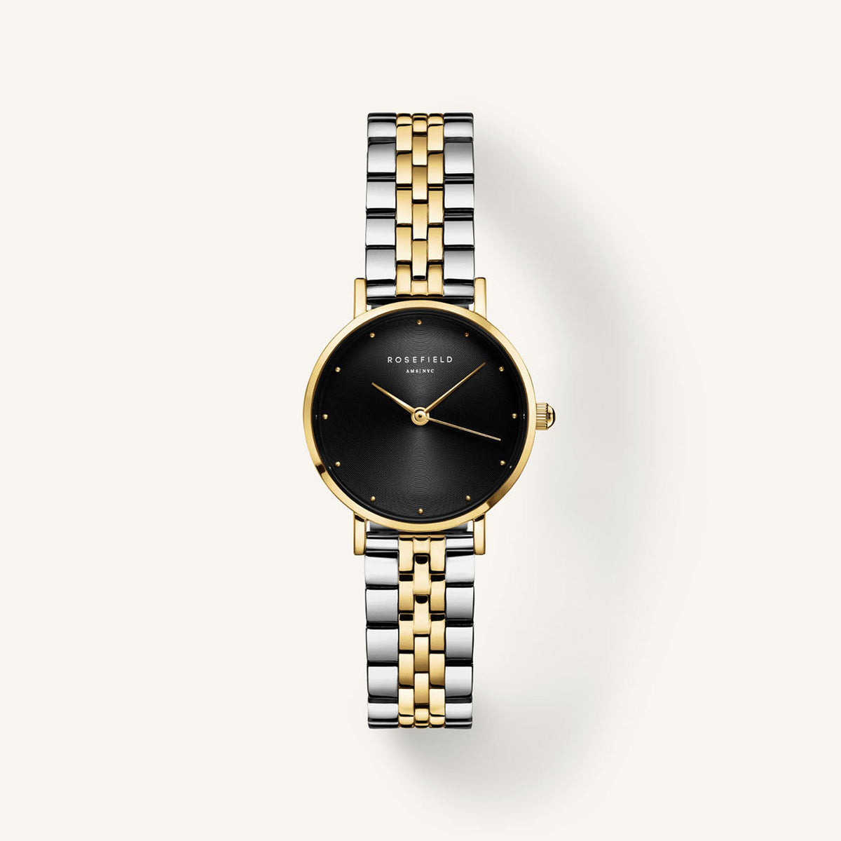 Rosefield Small Edit Watch, Gold & Black Multi