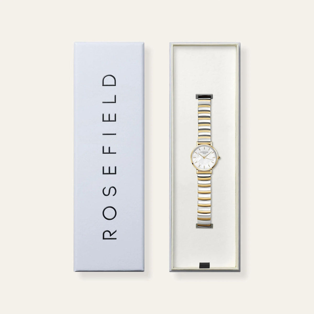 Rosefield Small Edit Watch, Gold & Silver