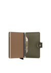 Secrid Saffiano Leather Mini Wallet, Olive