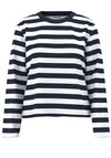 Selected Femme Essential Striped Boxy T-Shirt, Dark Sapphire