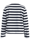 Selected Femme Essential Striped Boxy T-Shirt, Dark Sapphire