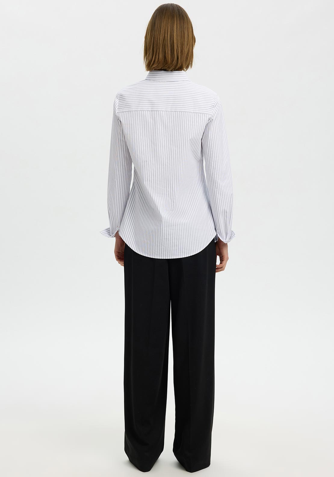 Selected Femme Romie Striped Shirt, White