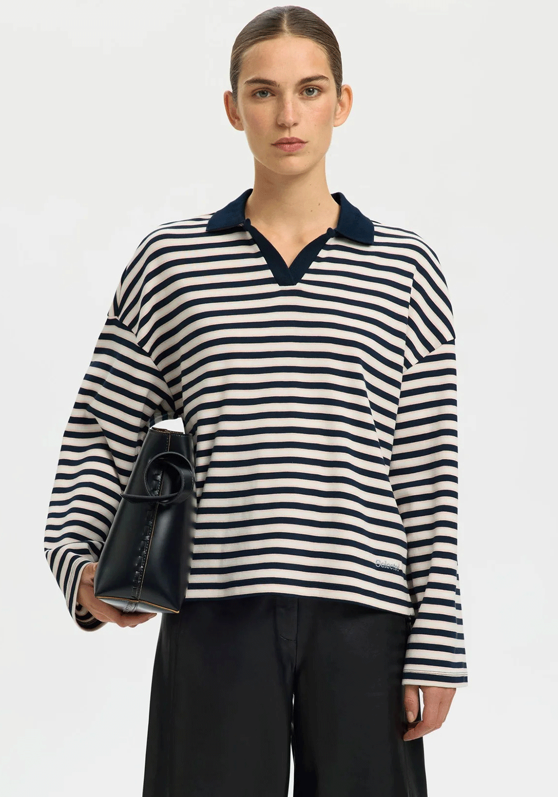 Selected Femme Milly Polo, Navy