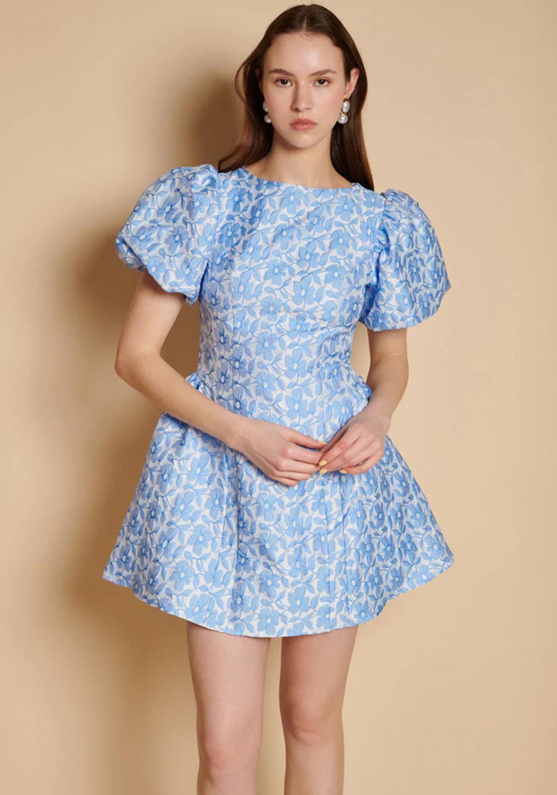Sister Jane Bilberry Jacquard Mini Dress, Blue
