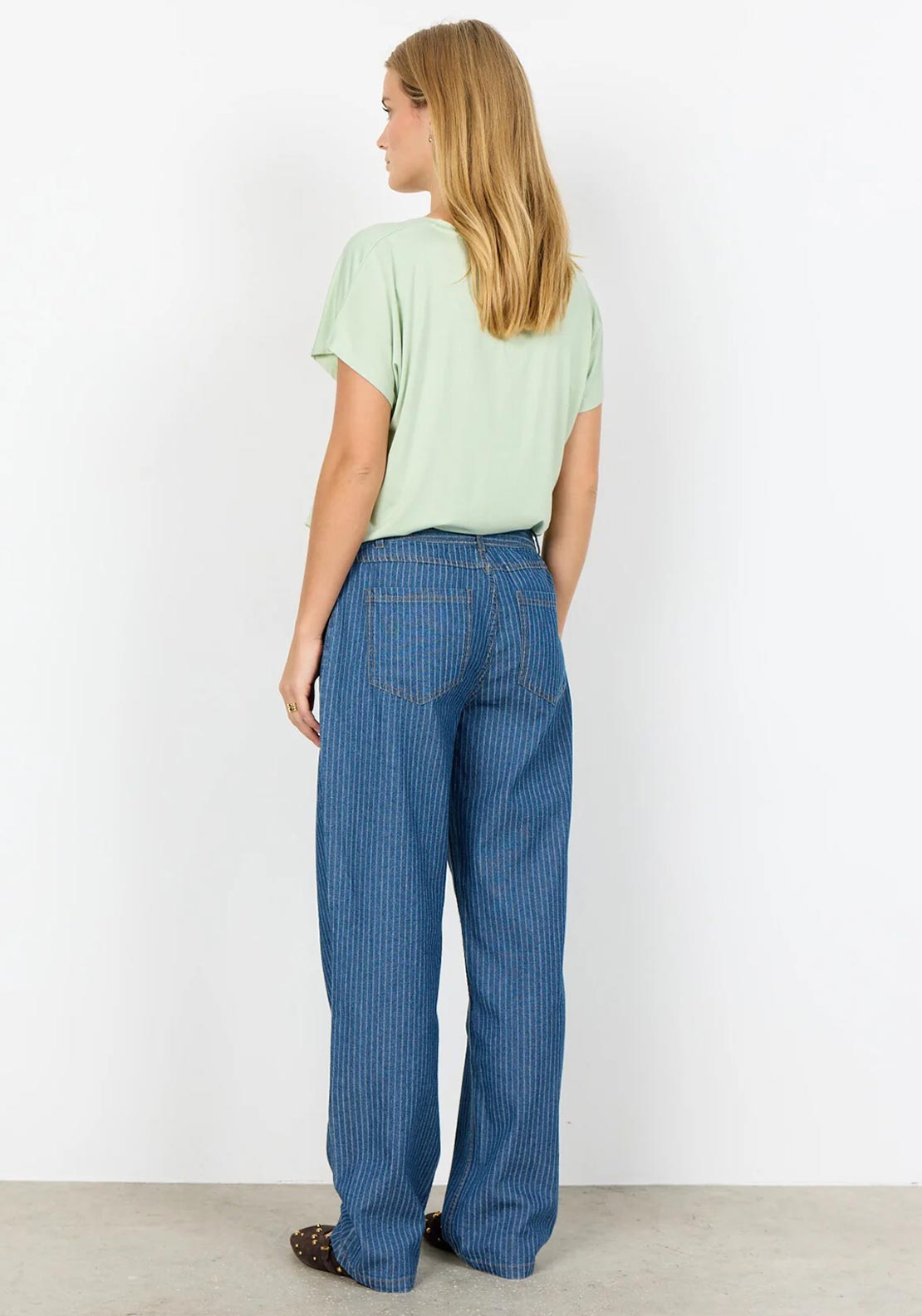 Soyaconcept Charrisa Casual Wide Leg Trousers, Blue