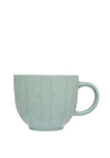 Siip Embossed Knit Large Mug, Turquoise