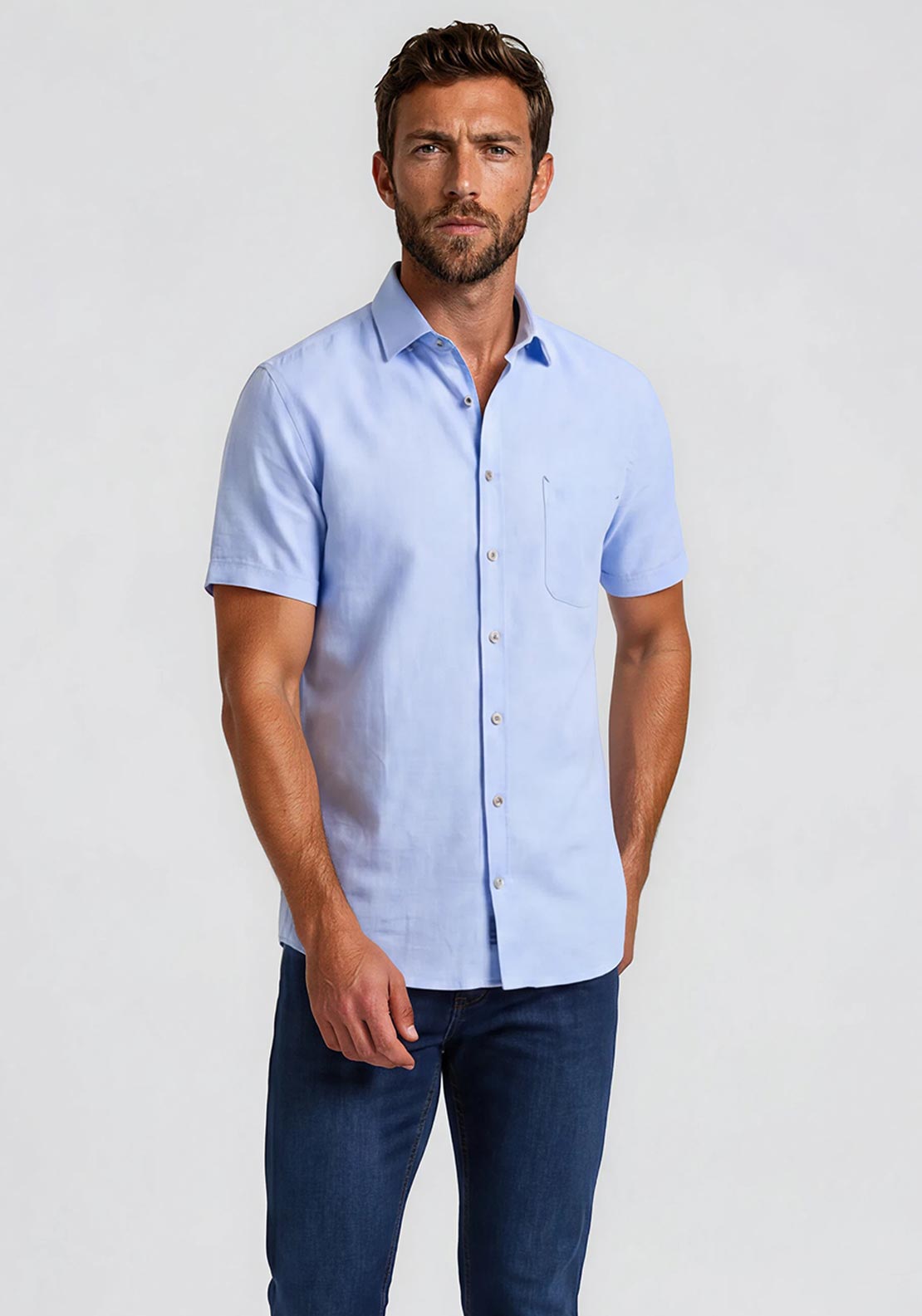 Andre Stein Short Sleeve Shirt, Blue