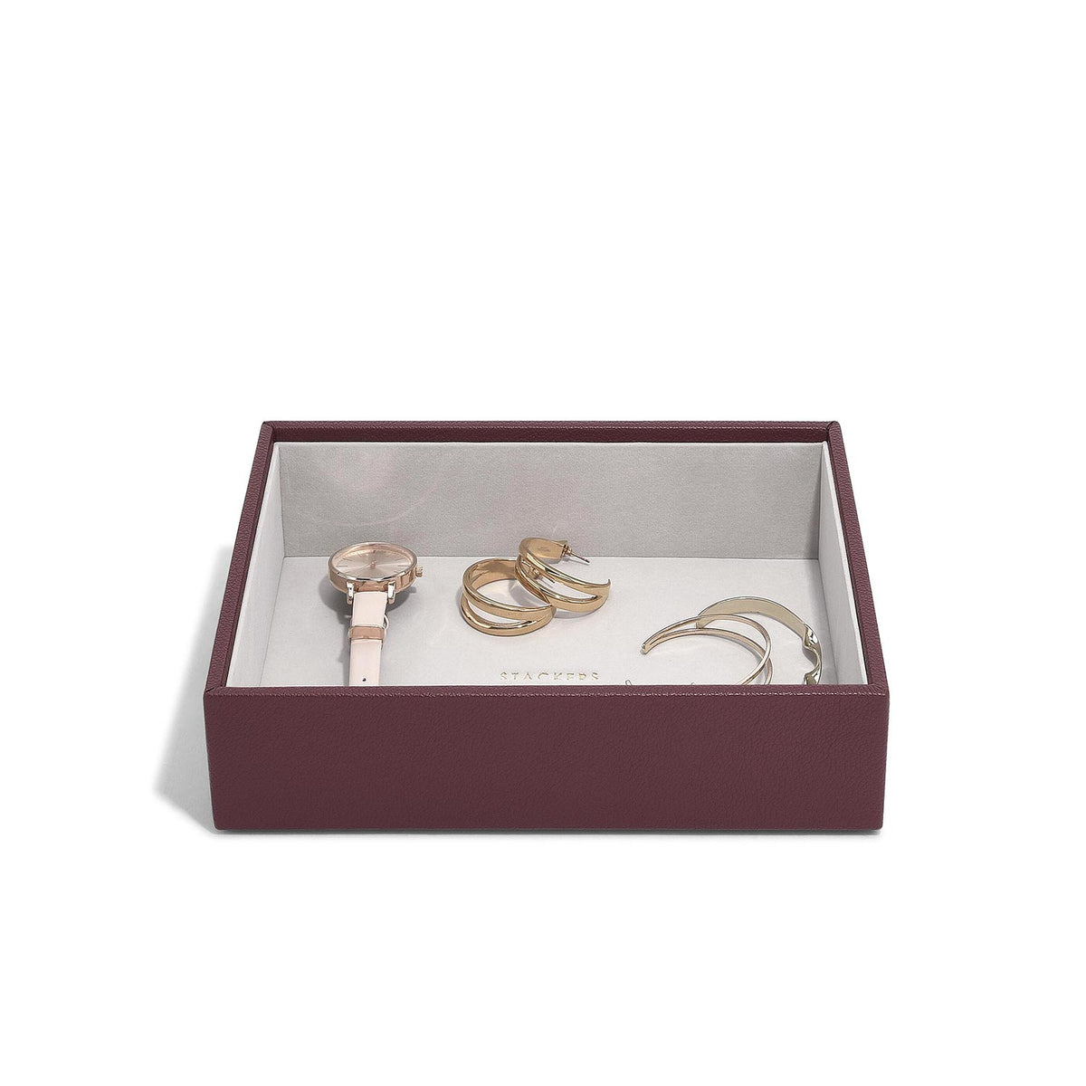 Stackers Medium Chunky Jewellery Layer, Burgundy