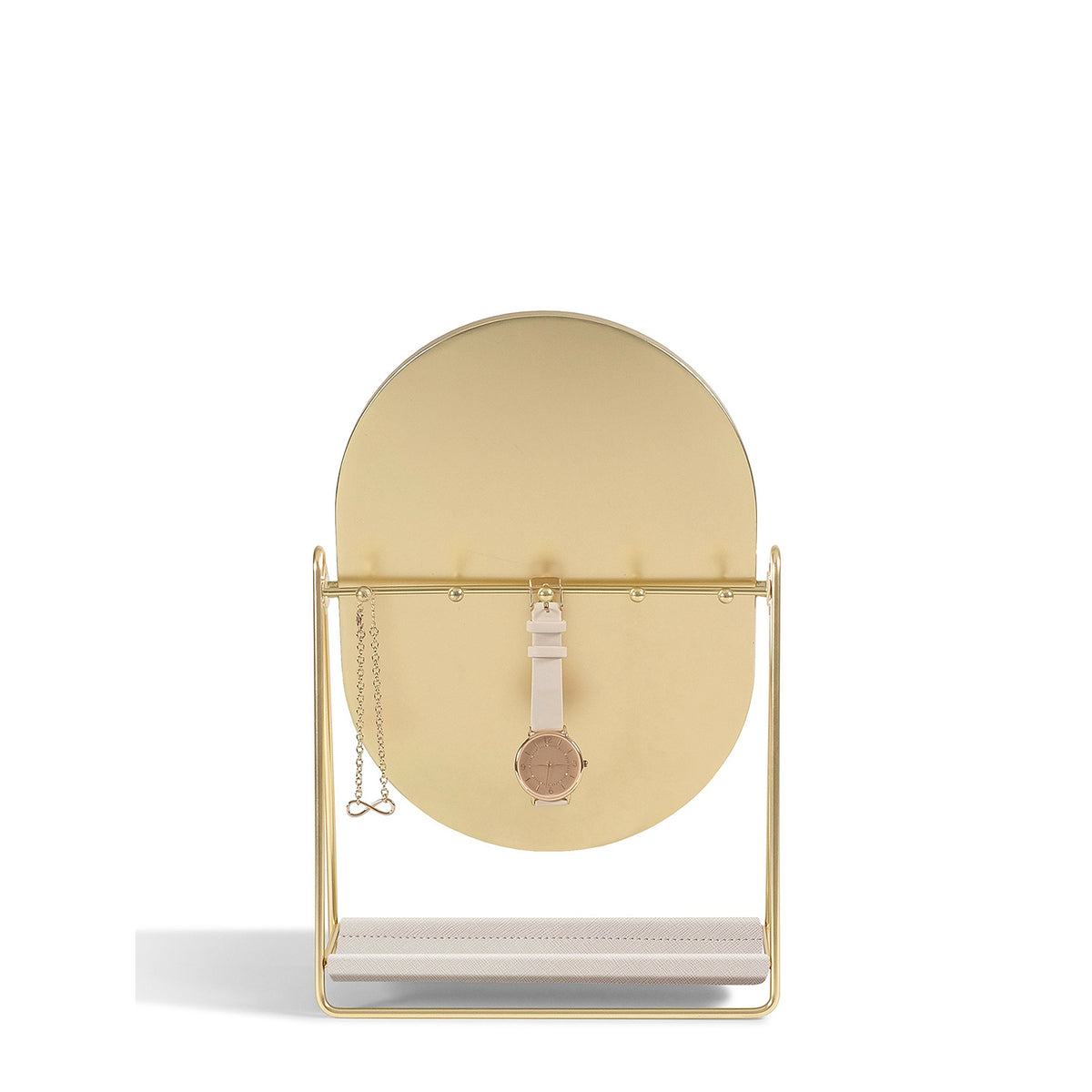 Stackers Dressing Table Mirror & Jewellery Stand, Gold