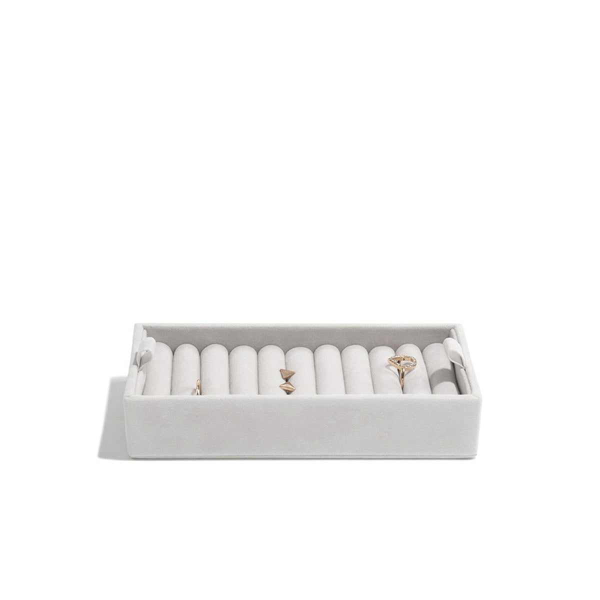 Stackers Small Velvet Ring Holder, Grey