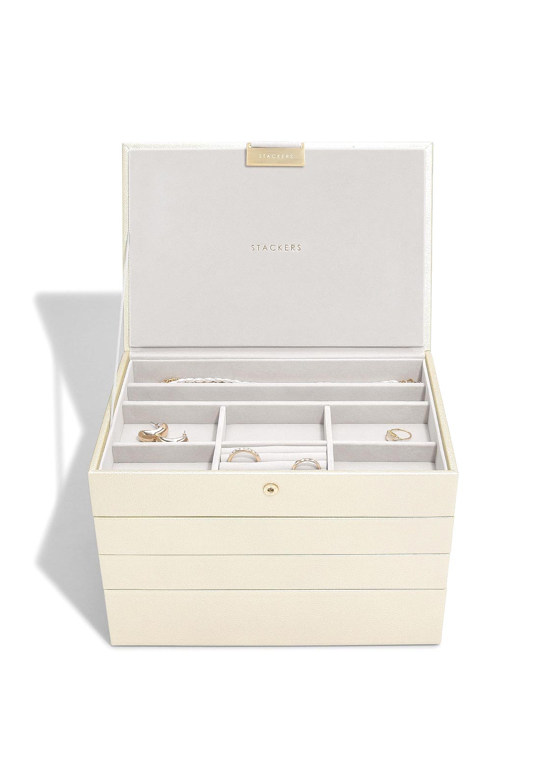 Stackers Classic Medium Jewellery Box, White