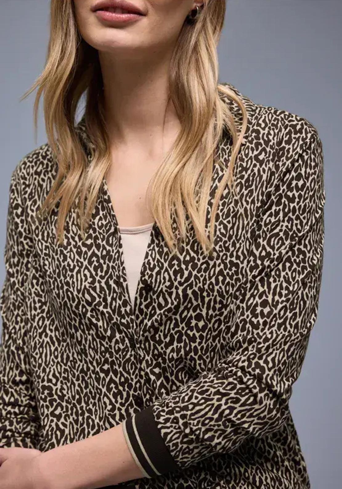 Street One Animal Print Blouse, Brown