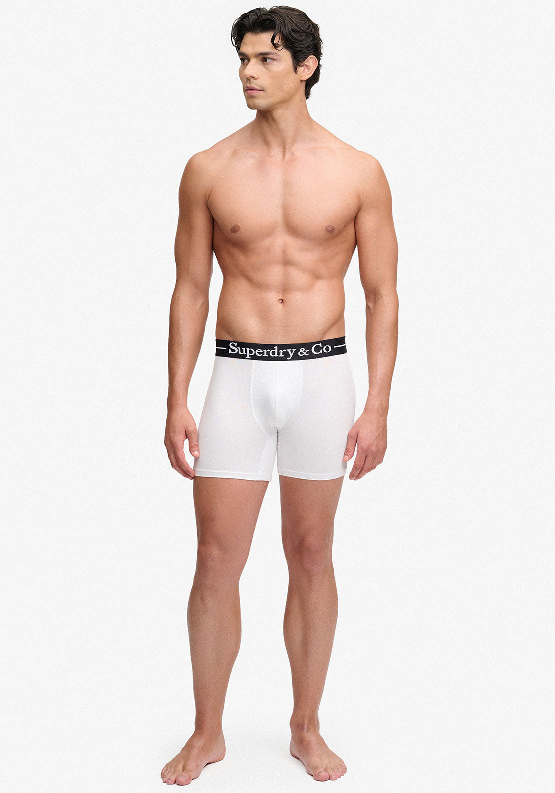 Superdry 3 Pack Organic Cotton Boxer Briefs, Black Multi