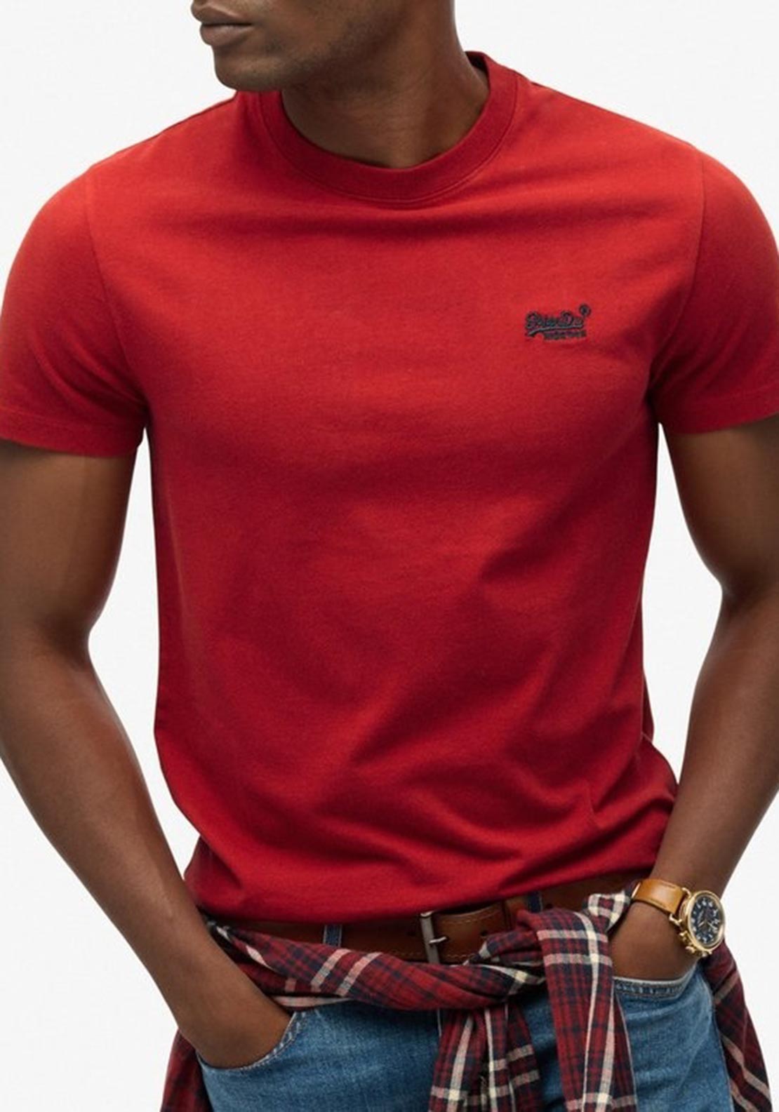 Superdry Essential Logo Embroidered T-Shirt, Expedition Red