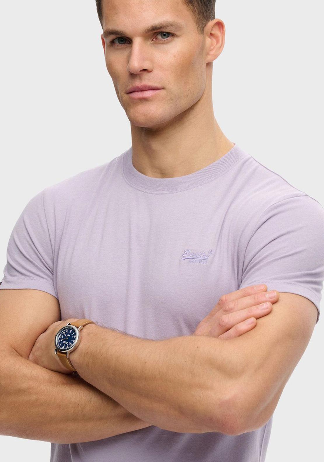 Superdry Essential Logo Embroidered T-Shirt, Wisteria Purple