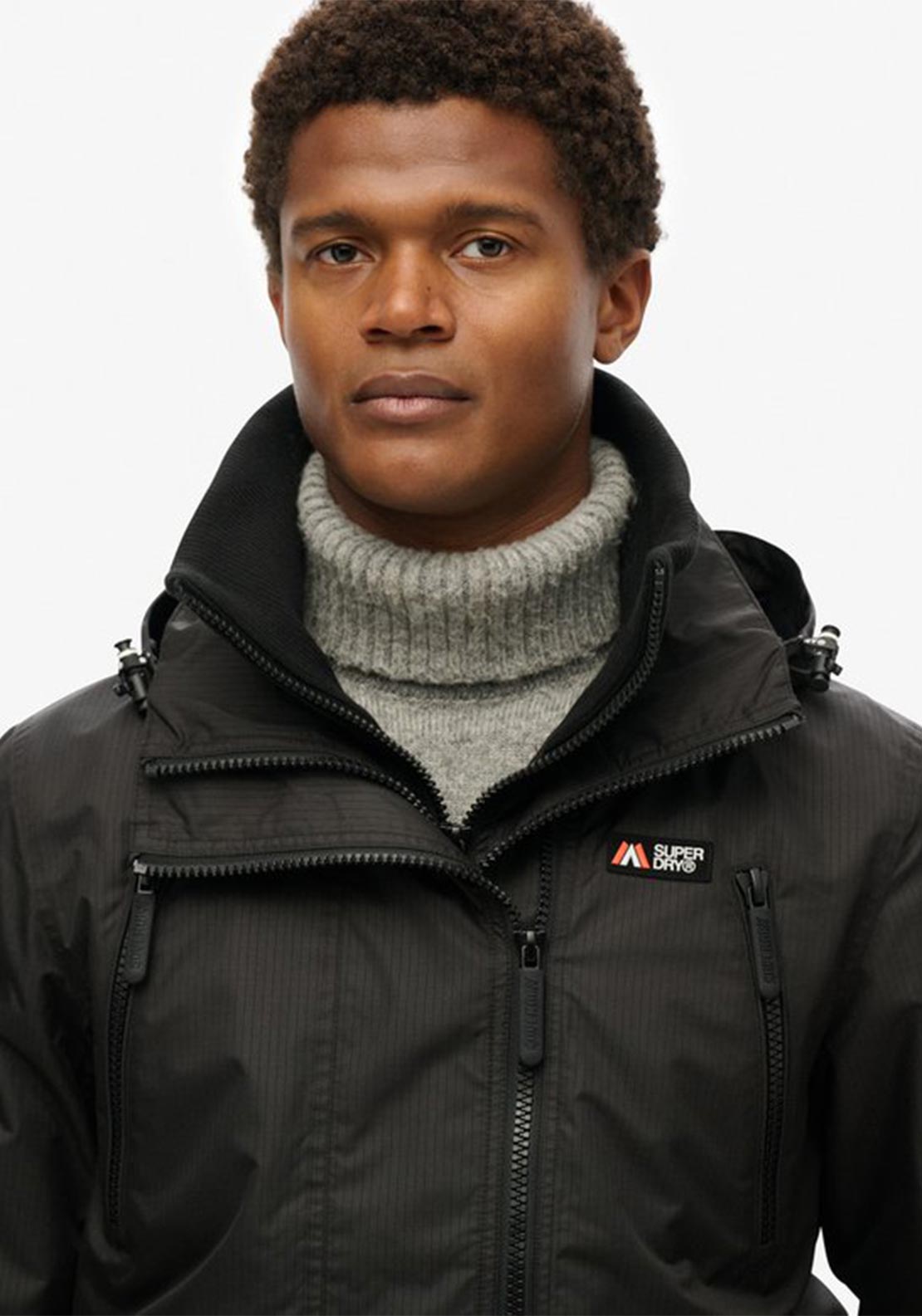 Superdry Hooded Mountain Windbreaker Jacket, Black