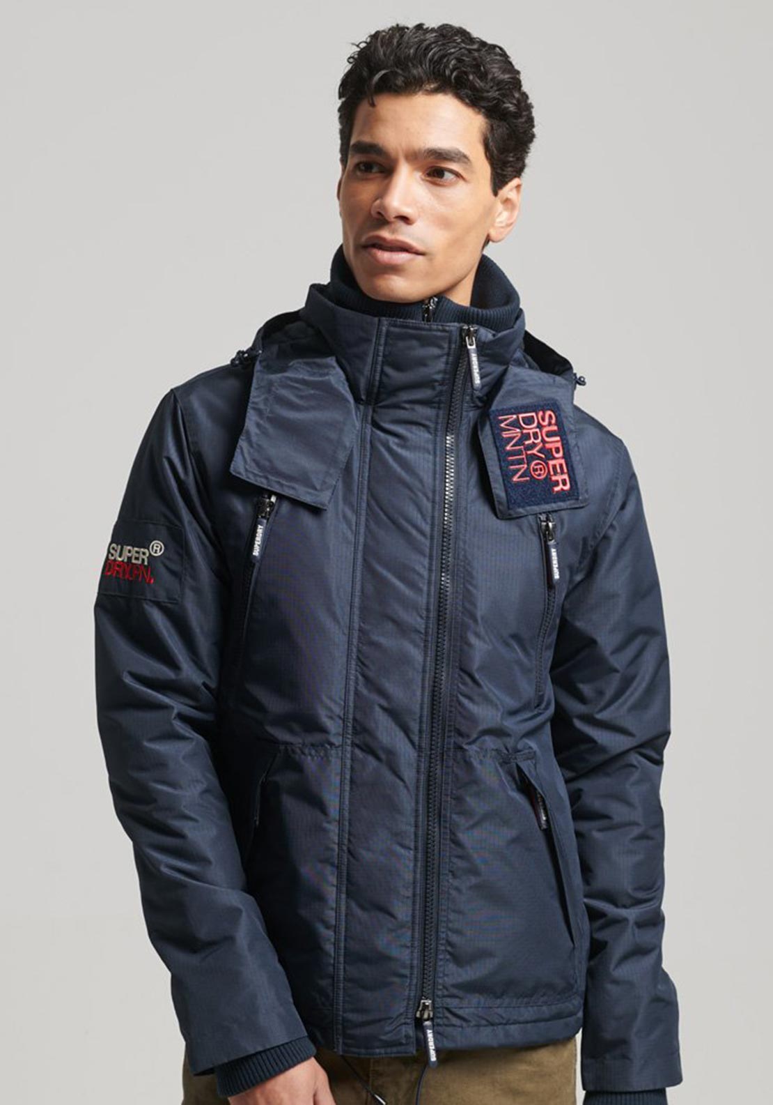 Superdry Mountain Windcheater Jacket, Nordic Chrome Navy McElhinneys