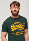 Superdry Neon Vintage Logo T-Shirt, Enamel Green