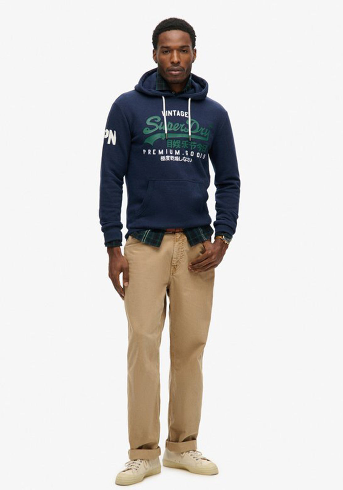 Superdry Vintage Logo Hoodie, Midnight Blue