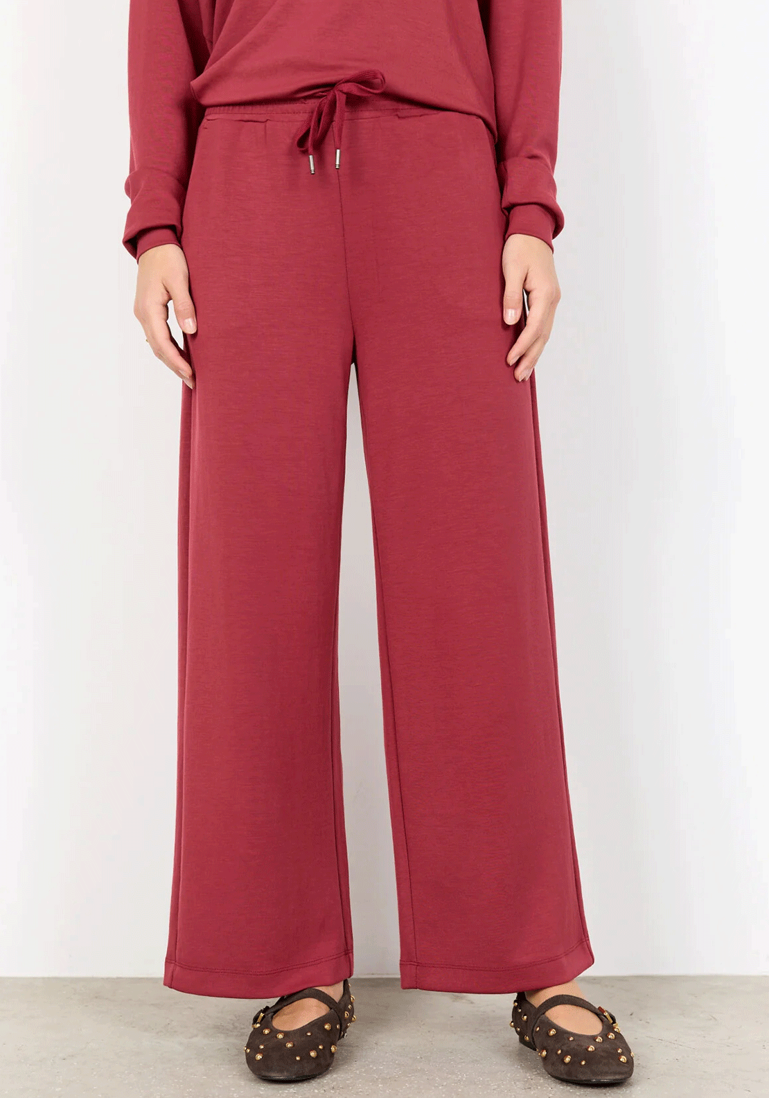 Soyaconcept Banu Straight Leg Joggers, Red