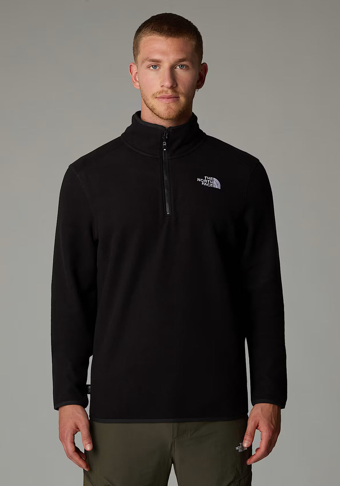 The North Face Men's 100 Glacier Quarter Zip Fleece, Black