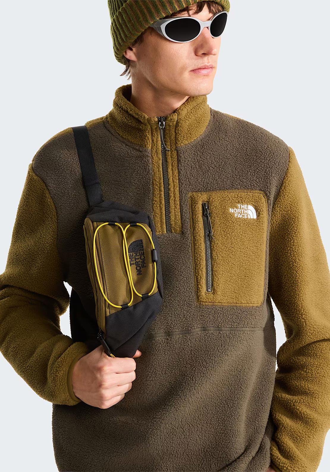 The North Face Men’s Yumiori Quarter Zip Fleece, New Taupe Green