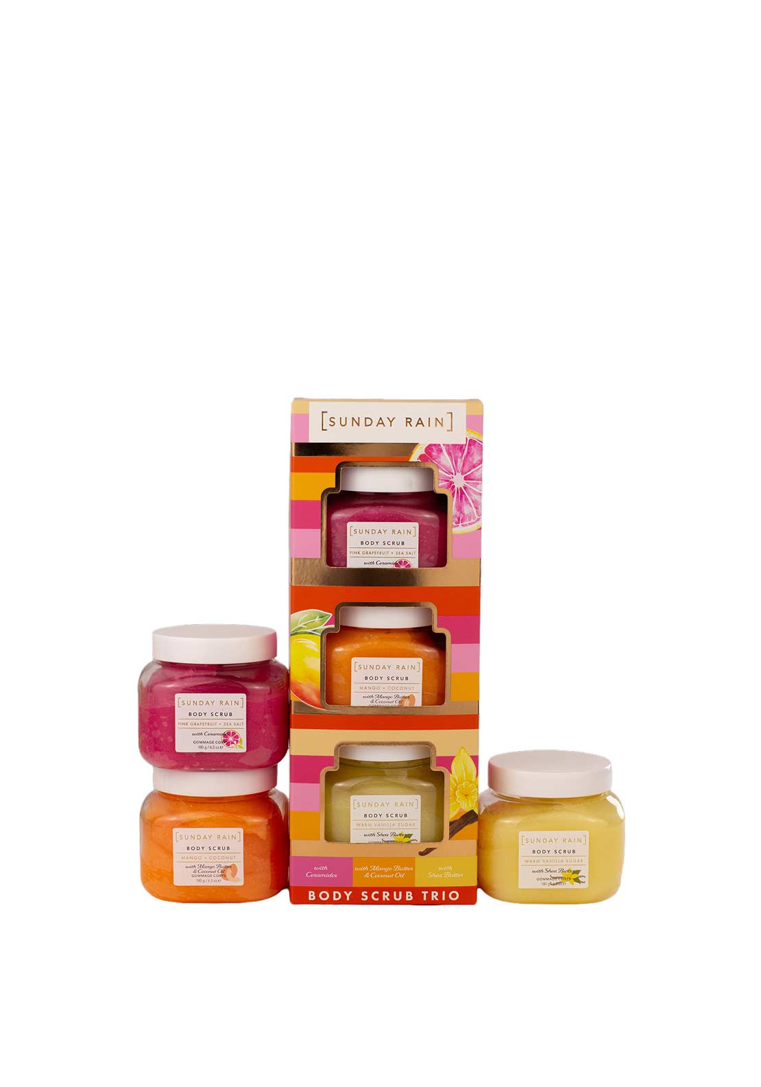 The Beauty Studio Sunday Rain Body Scrub Trio