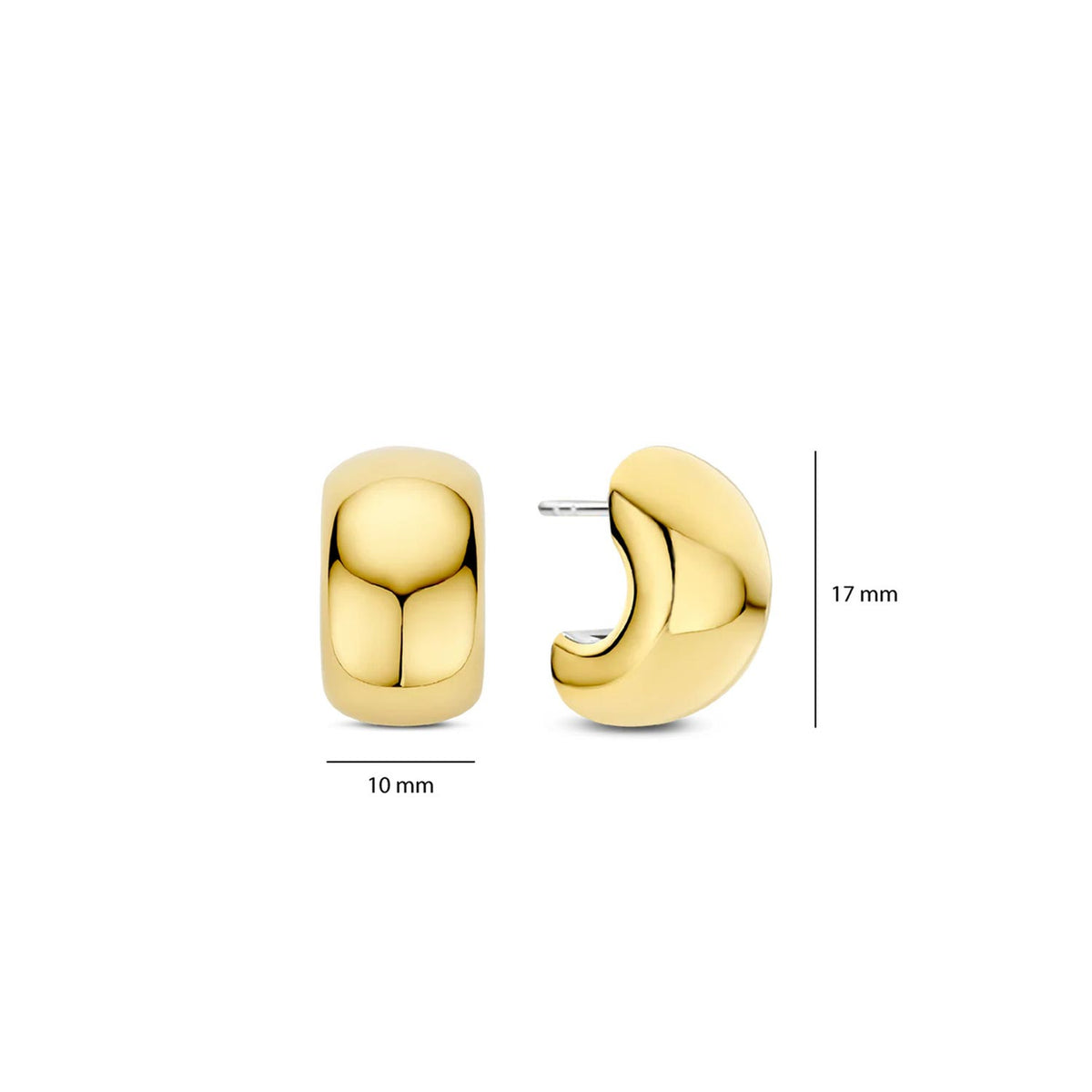 Ti Sento Chunky Huggie Hoop Earrings, Gold