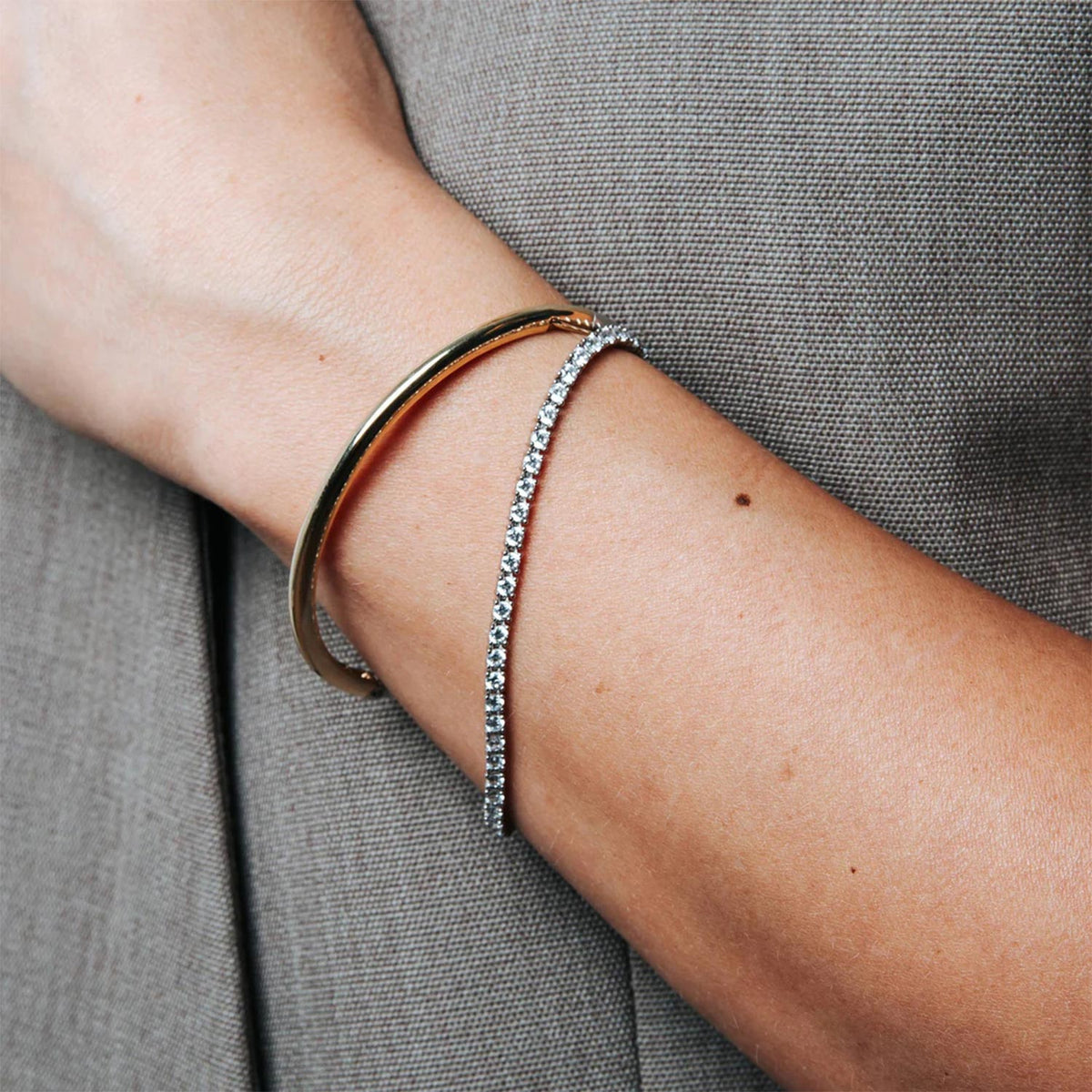 Ti Sento CZ Tennis Bracelet, Silver