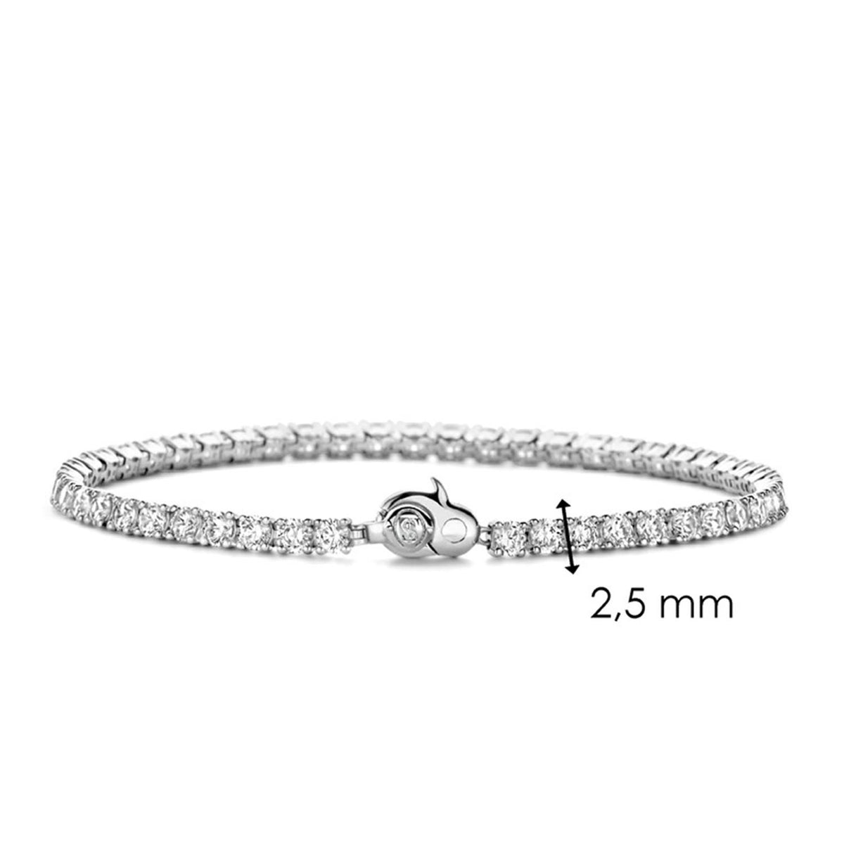 Ti Sento CZ Tennis Bracelet, Silver