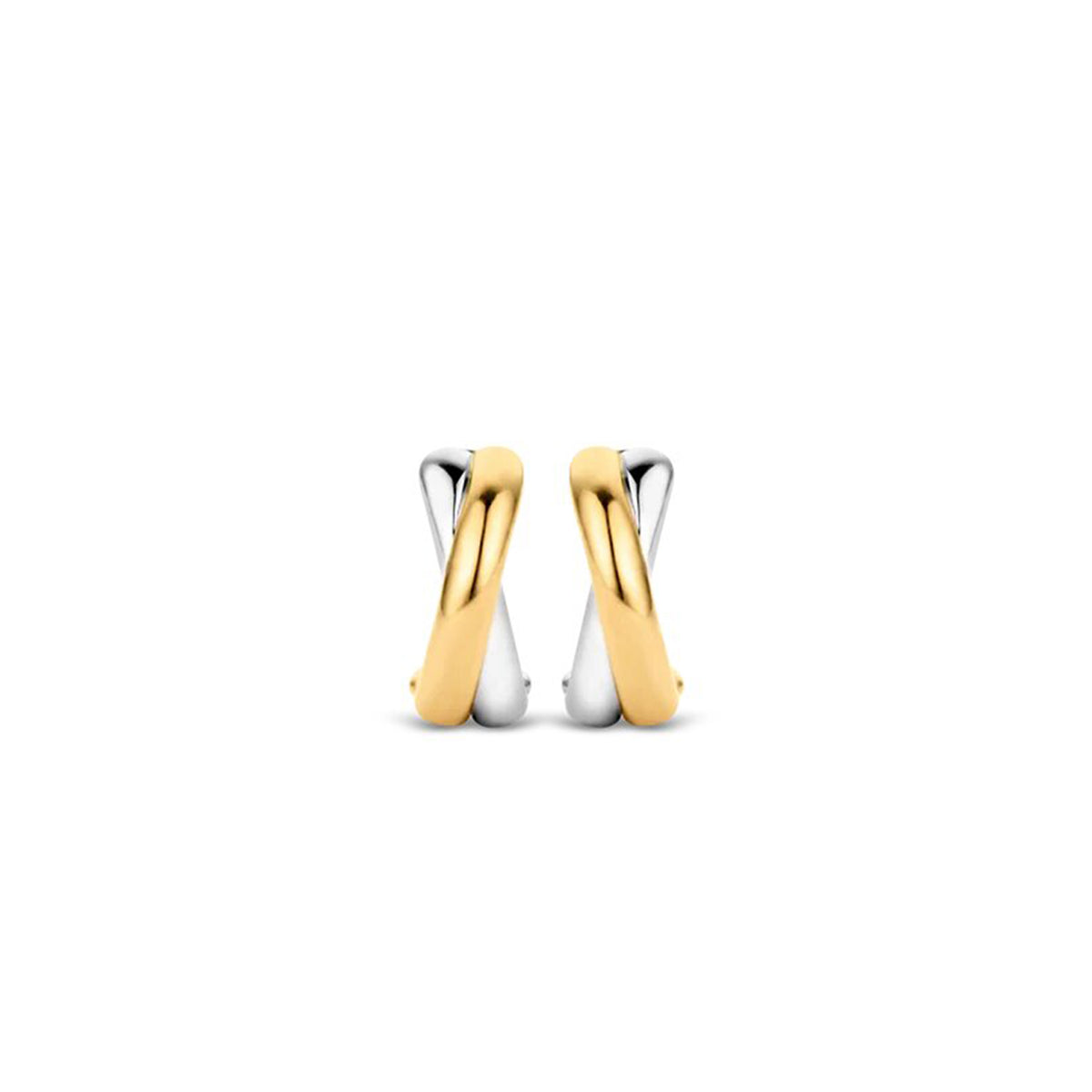 Ti Sento Infinity Huggie Hoops, Silver & Gold