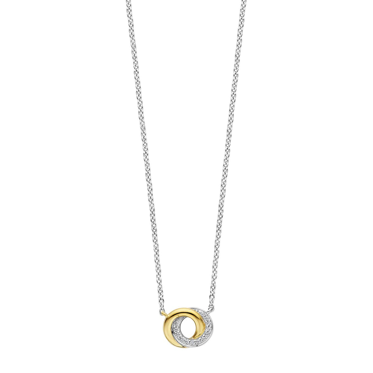 Ti Sento Infinity Necklace, Silver & Gold