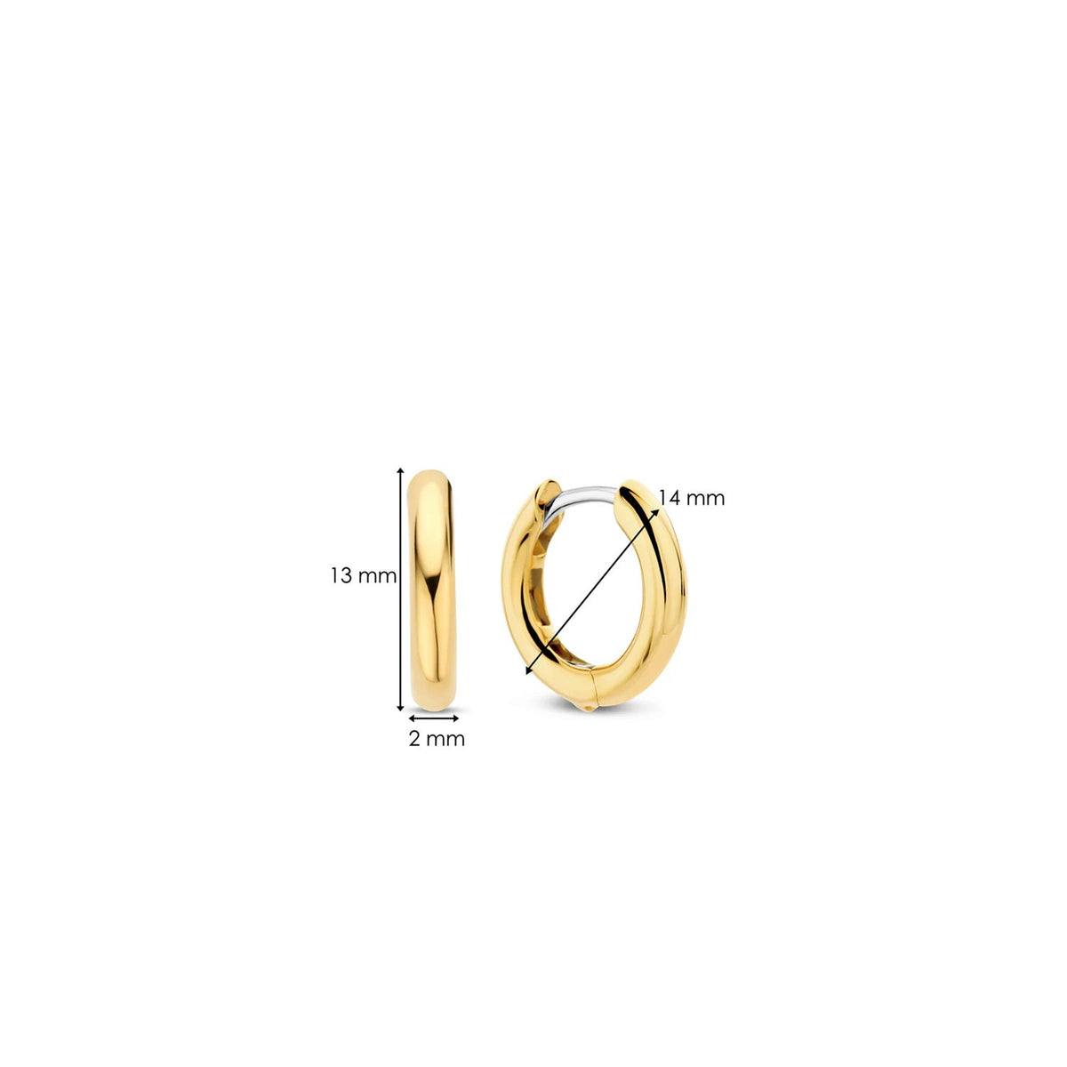 Ti Sento Mini Huggie Hoops, Gold