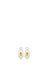Ti Sento Mother of Pearl & Nude Stone Geometrical Ear Charms, Gold