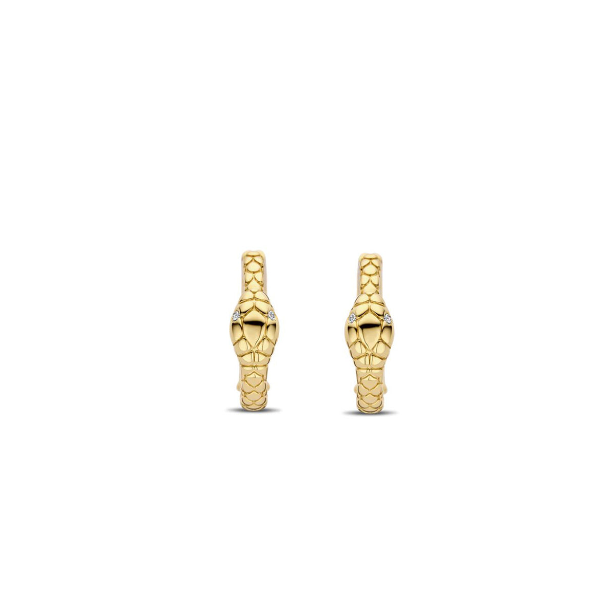 Ti Sento Snake Hoops, Gold