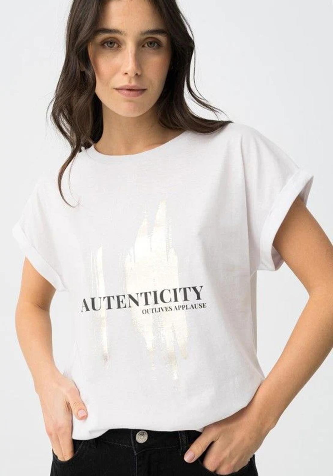 Tiffosi Graphic Print With Text T-Shirt, White