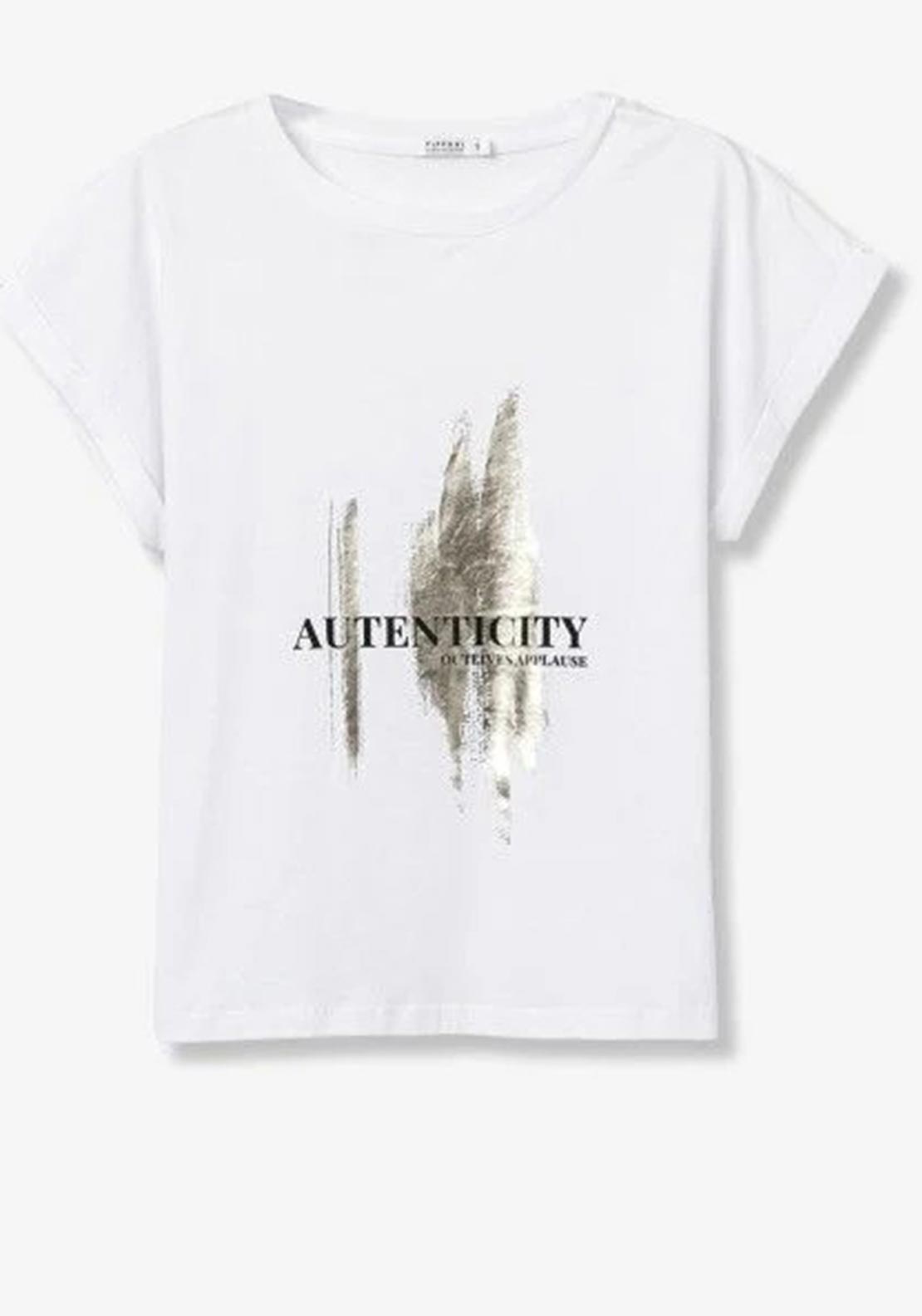 Tiffosi Graphic Print With Text T-Shirt, White