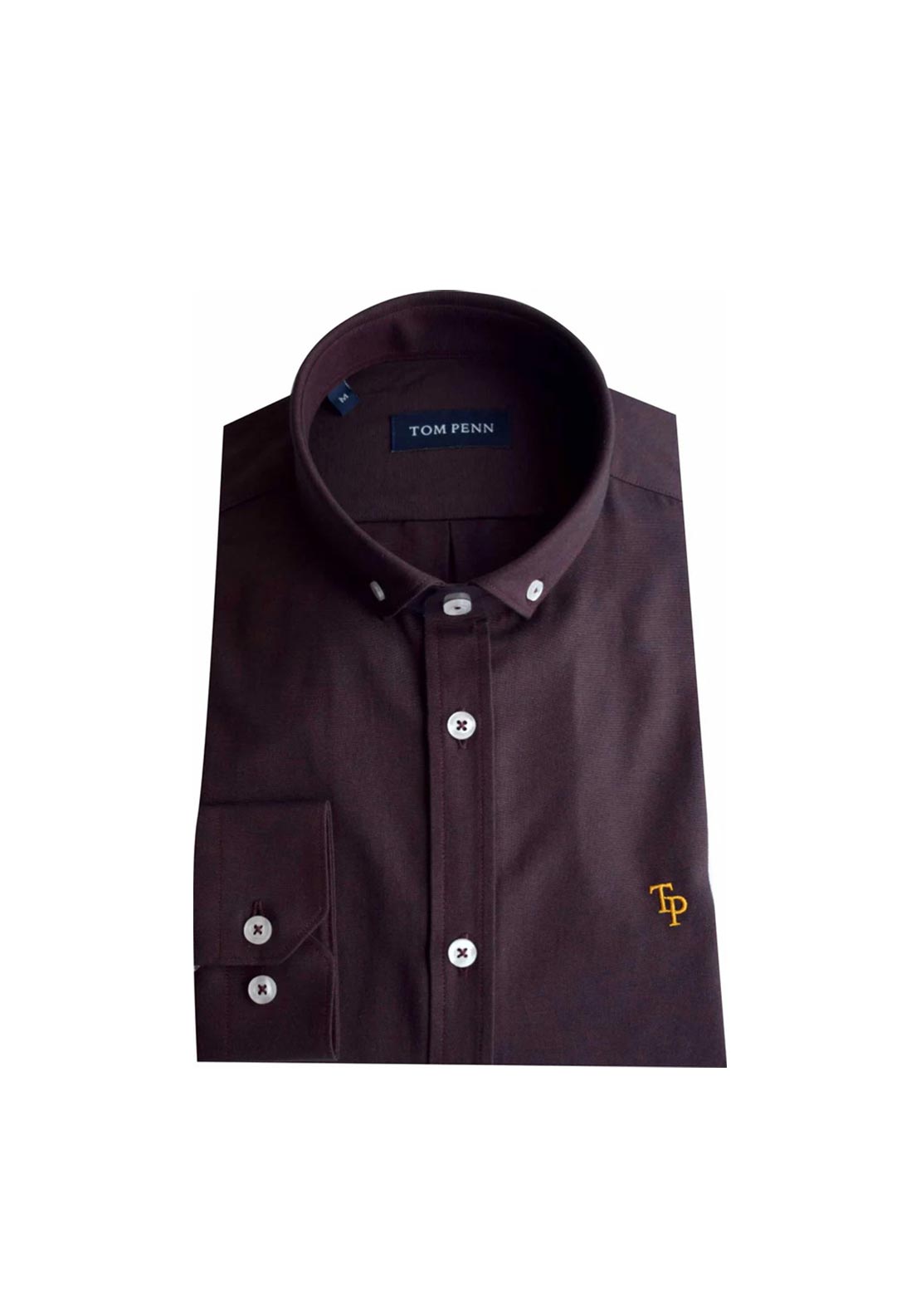 Tom Penn Long Sleeve Shirt, Burgundy
