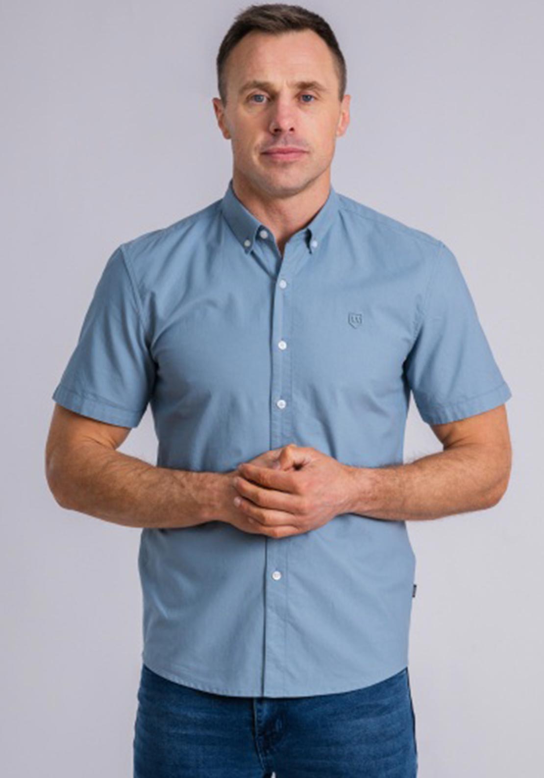 XV Kings By Tommy Bowe Avusy Short Sleeve Shirt, Botany Blue