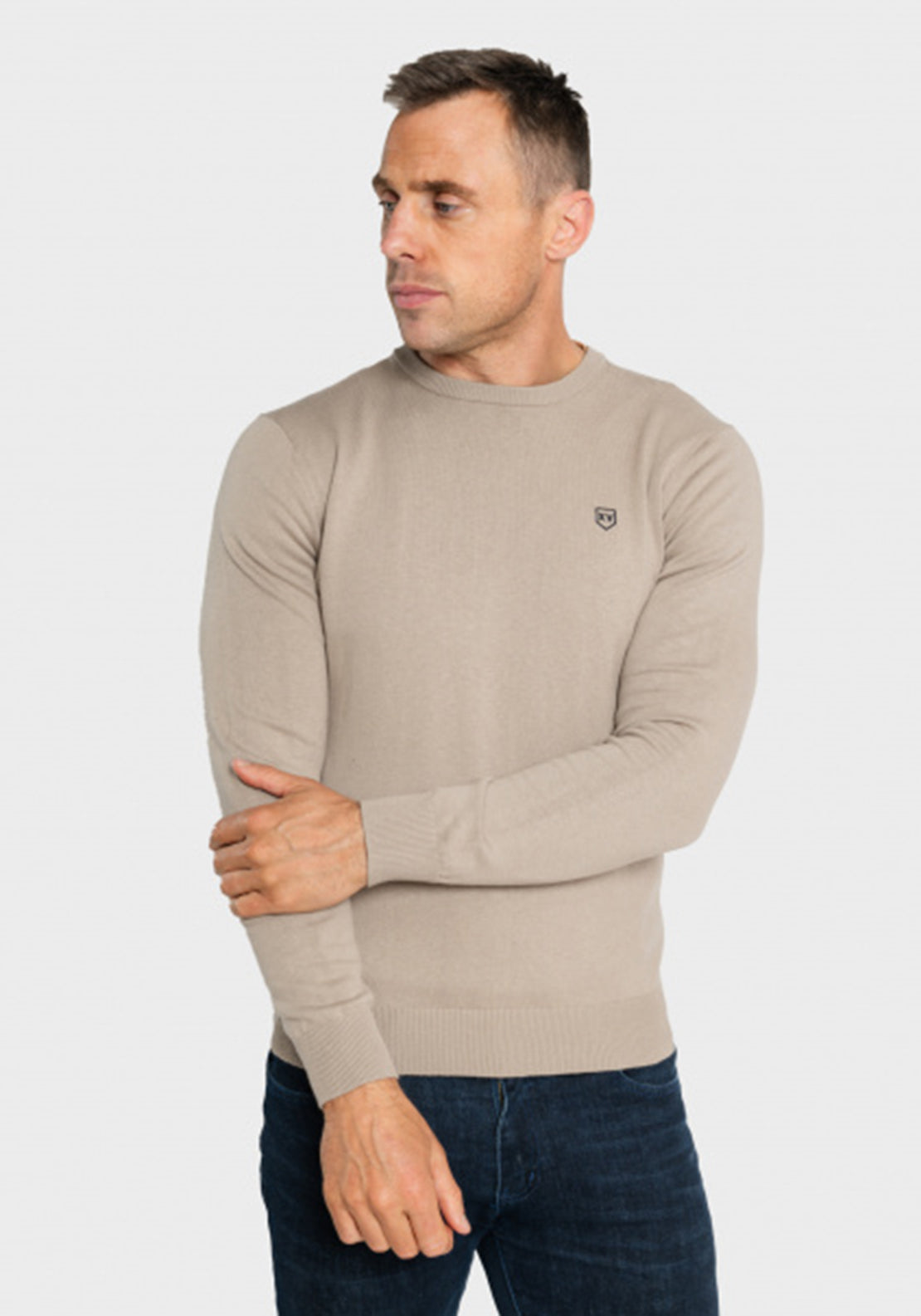 XV Kings by Tommy Bowe Batrivier Crew Neck Sweater, Beige