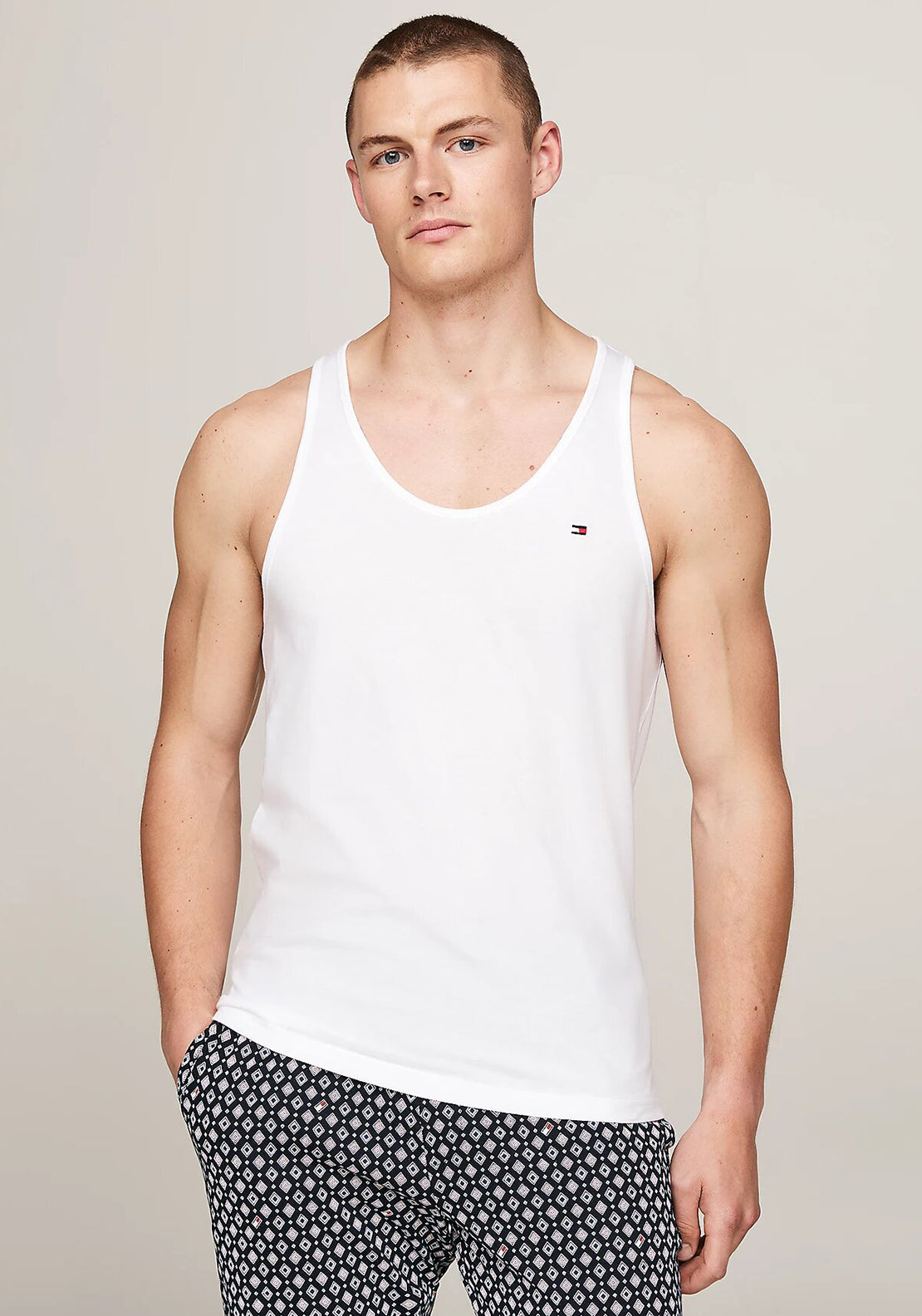 Tommy Hilfiger 3 Pack Signature Cotton Essentials Vest, White
